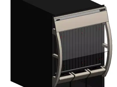 ARRISE6000 refrigerator with glass door 3D model