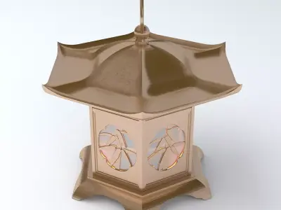 BAMBOO METALLIC LAMP 3D model