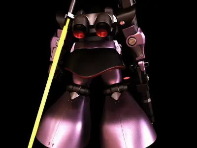 MS-09R Rick Dom Low-poly 3D model