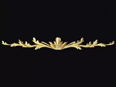 Central decor ornament for furniture 3D model 1098