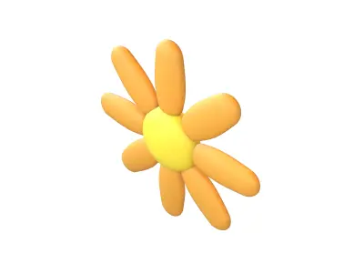 Flower v2 002 Low-poly 3D model