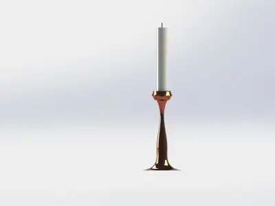 basic candlestick design Free 3D model