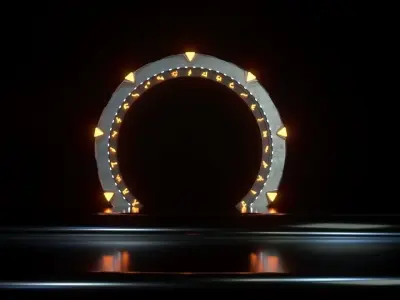 Stargate sci-fi ring of light 3D model