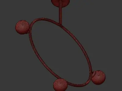 Chandelier Areti Circle Pendant 3D model
