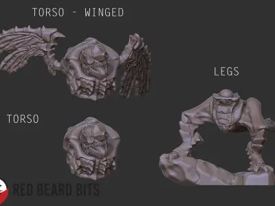 Xenoteras Warriors 3D print model