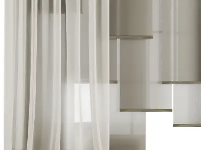 Silk and Cotton Curtain Low-poly 3D model purchase