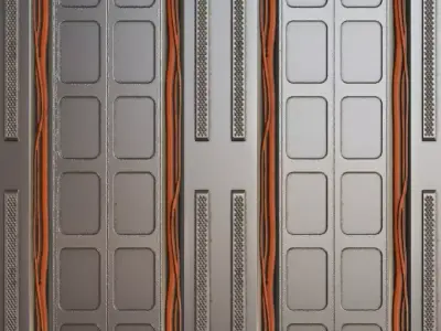 Sci-Fi Wall PBR Seamless Texture