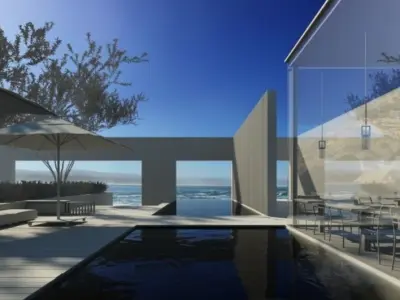 VRay - C4D Scene files - Resort Exterior 3D model