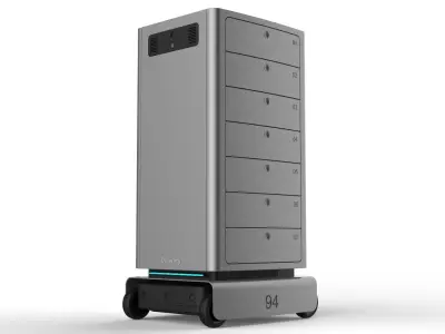 Generic Delivery Robot 01 7 Drawers 3D model