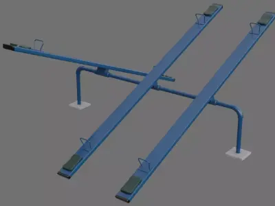 Seesaw 1A Low-poly 3D model