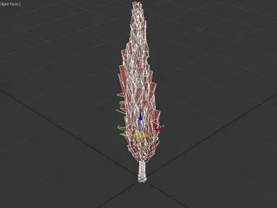 Italian Cypress Tree Free low-poly 3D model