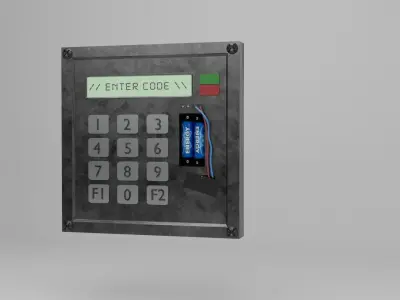 access control panel  Free low-poly 3D model