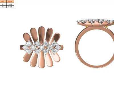 Ladies-Elegant Stone Rings For Womens 131 3D print model
