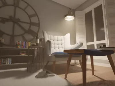 The Reading Nook 3D model