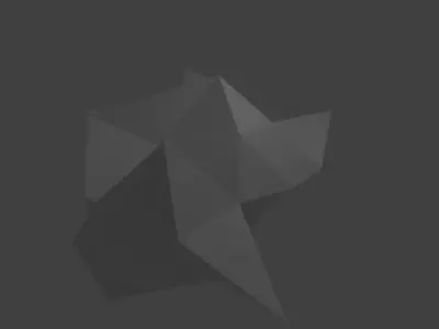 stone polygonal shape Low-poly 3D model
