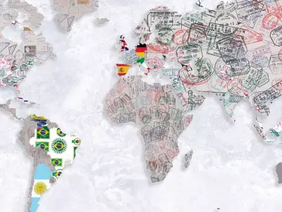 Passport World Map Wallpaper Texture Texture