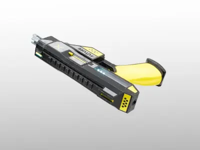 Sci-Fi Pistol Low-poly 3D model