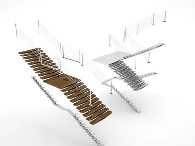      Stairs 3D model   TWO QUALITY DESIGN Low-poly 3D model