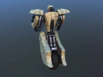 Unicycle Battle Robot 3D model