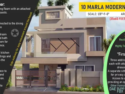 Modern House Design 8012 3D model