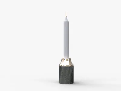 Low Marble Candleholder Low-poly 3D model