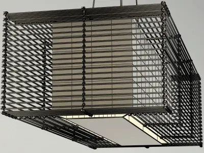 KAI Rectangular Hanging Lamp - Slim 3D model