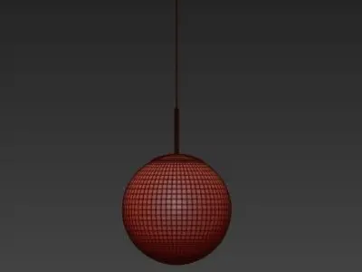 Mirror Ball Gold Pendant 3D model