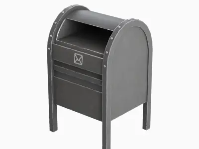 Old Dirty MailBox 06 Low-poly 3D model