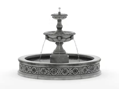 Fountain 01 PBR  3D model