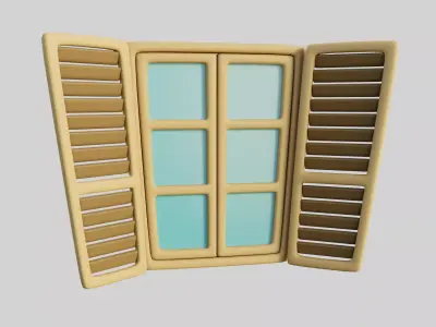 Cartoon Window 20b 3D model