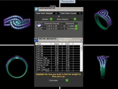 Solitaire Wedding Engagement Women Rings Infinite Ring 3D print model