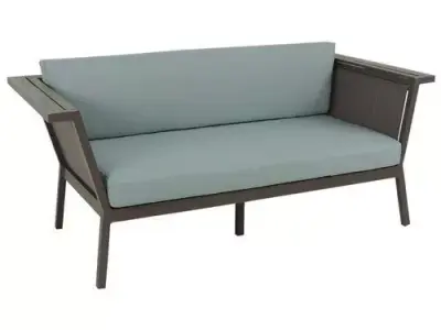 Gray Marina Geo Loveseat with Cushions 3D model