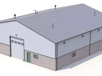 Industrial Building 32 PBR Low-poly 3D model