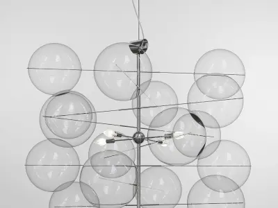 ATOM 1 bubble chandelier 3D model