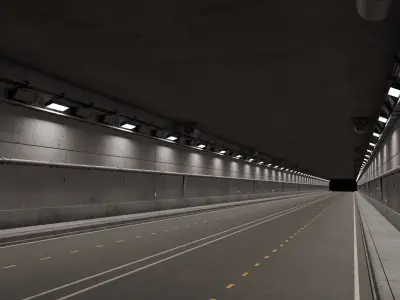 modular road tunnel 3D model