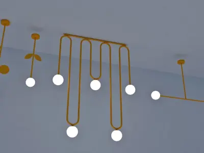spherical celling light  3D model