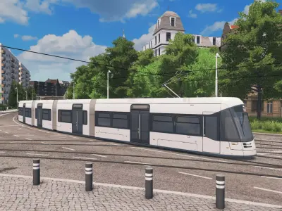 Leipzig XL Tram - Generic Low-poly 3D model