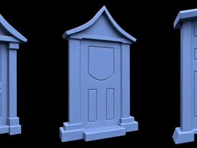Stylized Door Base Mesh Vol 1 Low-poly 3D model