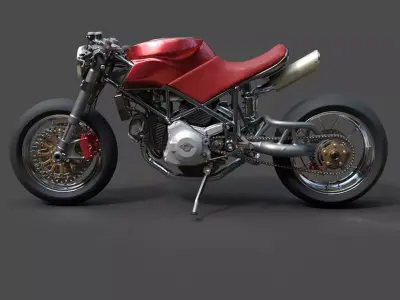 Ducati 916 Custom Cafe Fighter Hyper  17M Poly Masterpiece 3D model