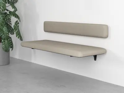 Upholstered Wall Bench 3D model