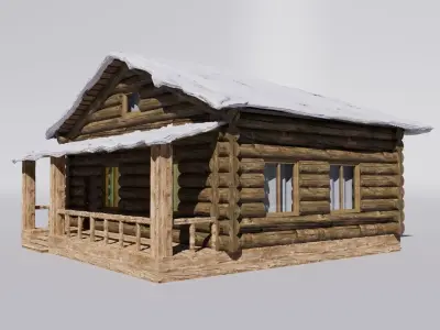 House in forest Free 3D model