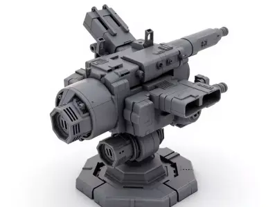 scifi weapon 3 3D print model