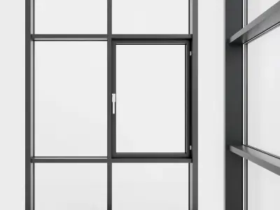 Panoramic glazing Stained glass 72 Low-poly 3D model