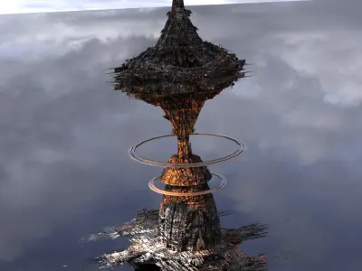 Cyberpunk Scorched Earth Hive city 2  Low-poly 3D model