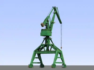 Crane for shipyard container terminal or port 3D model