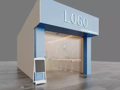 Modern Gelato Kiosk 3D model