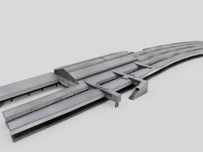 Aberdeen Train Station Low-poly 3D model