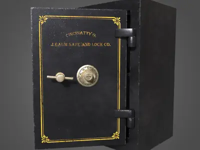 old safe Low-poly 3D model