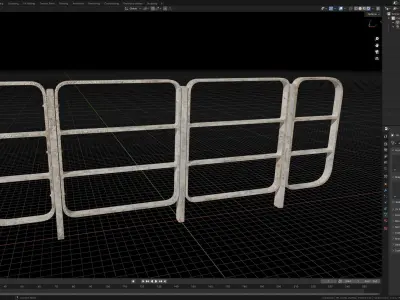 Hong Kong Street Railing 3D model