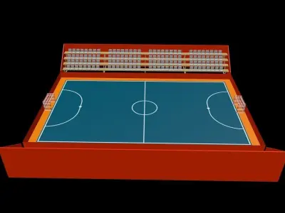 Futsal court Free 3D model